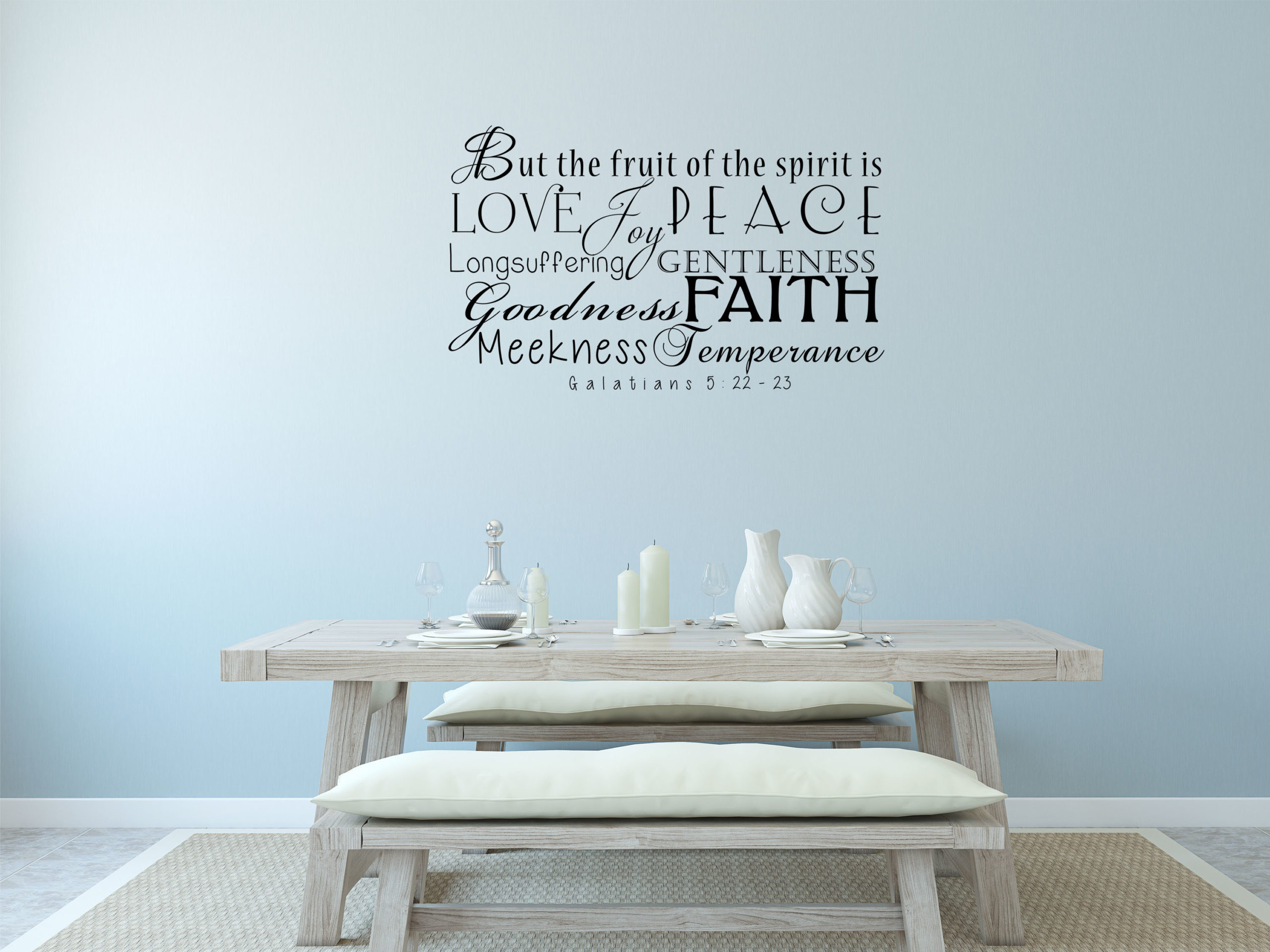 Fruit of the Spirit Galatians 5:22 Bible Scripture Wall Decal